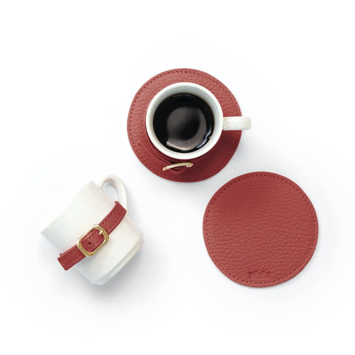 Set of Coffee Cups and Coasters